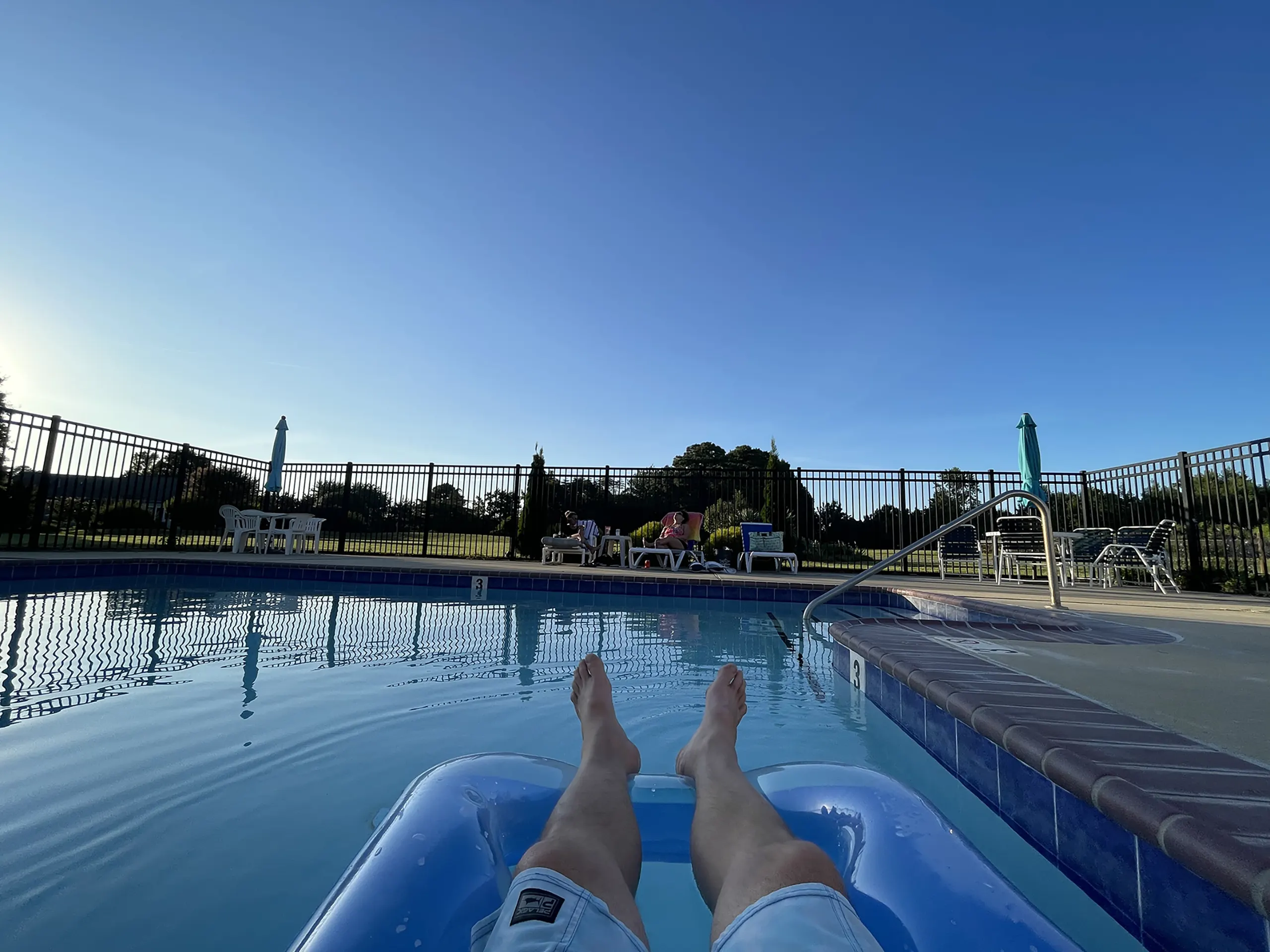 The pool on a sunny day