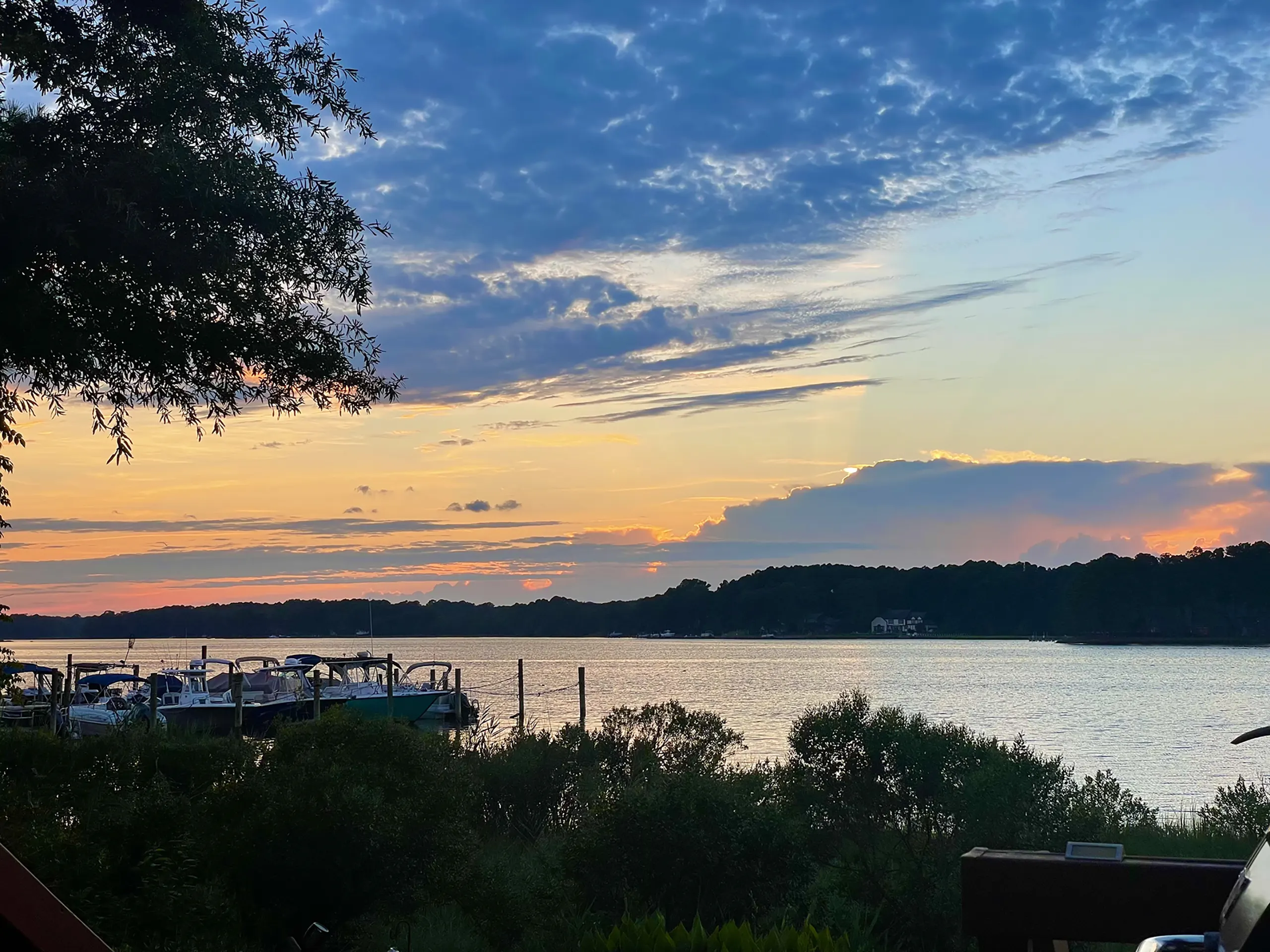 Evening sky over the marina