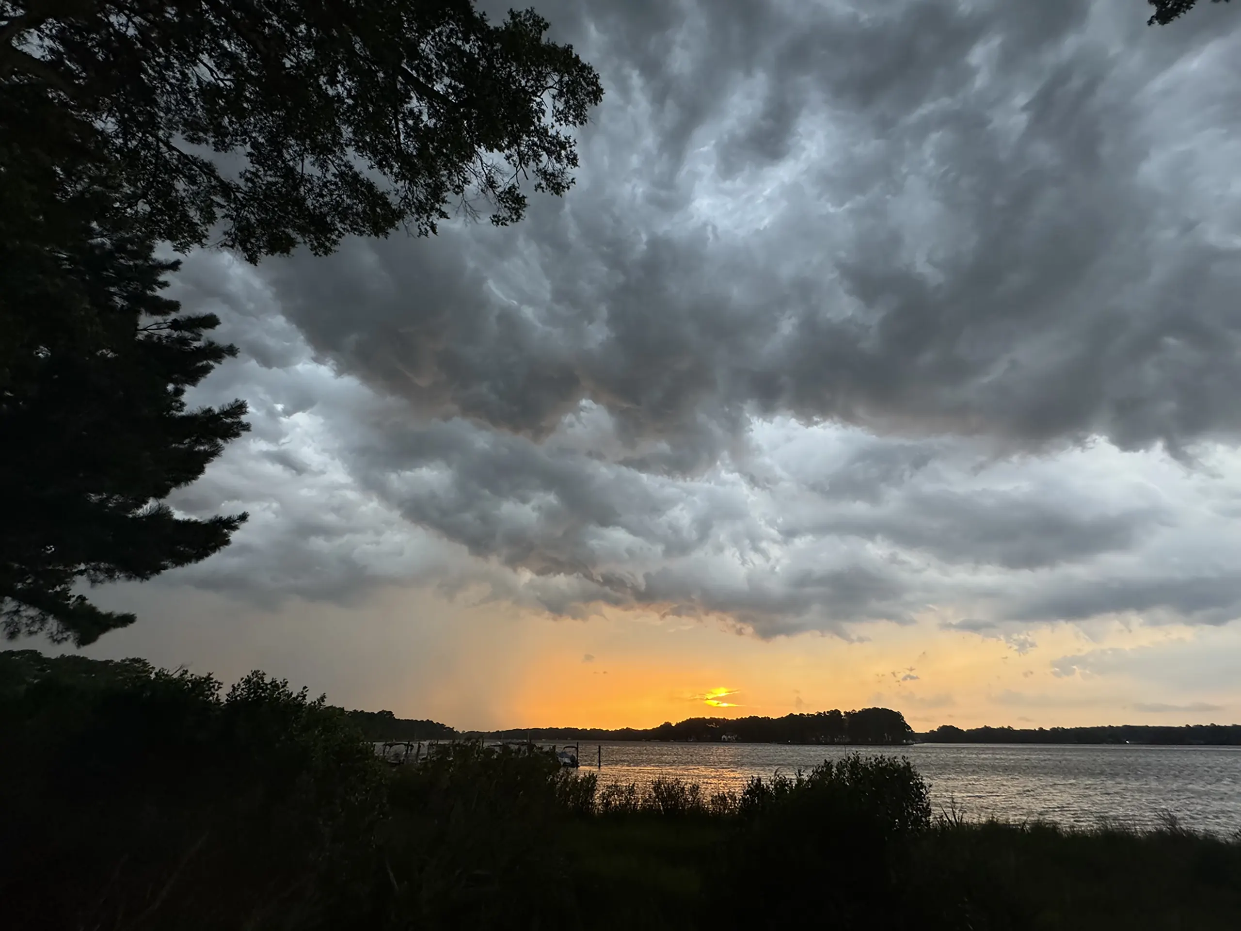 Storm light over the water