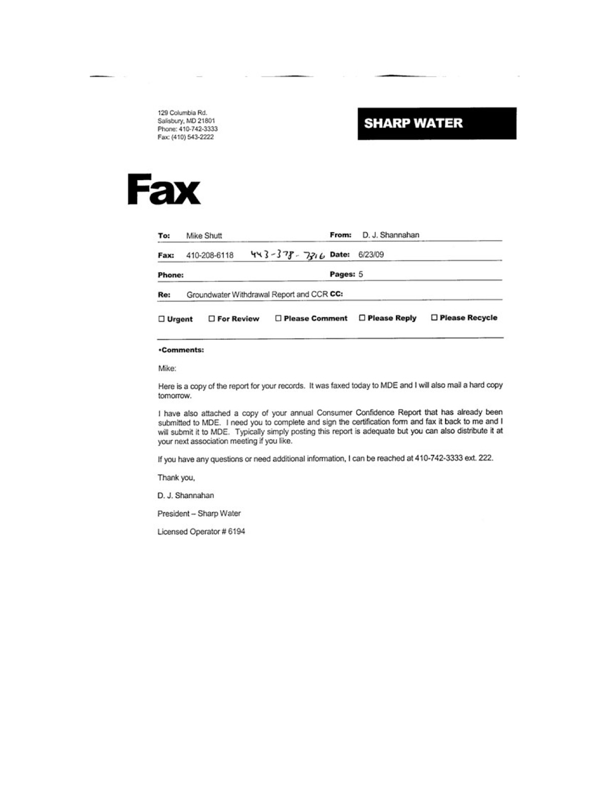 Official page of 2009 · Drinking_water_quality_report