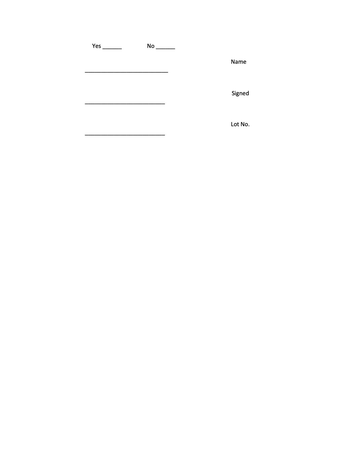 Official page of ballot - instructions and information