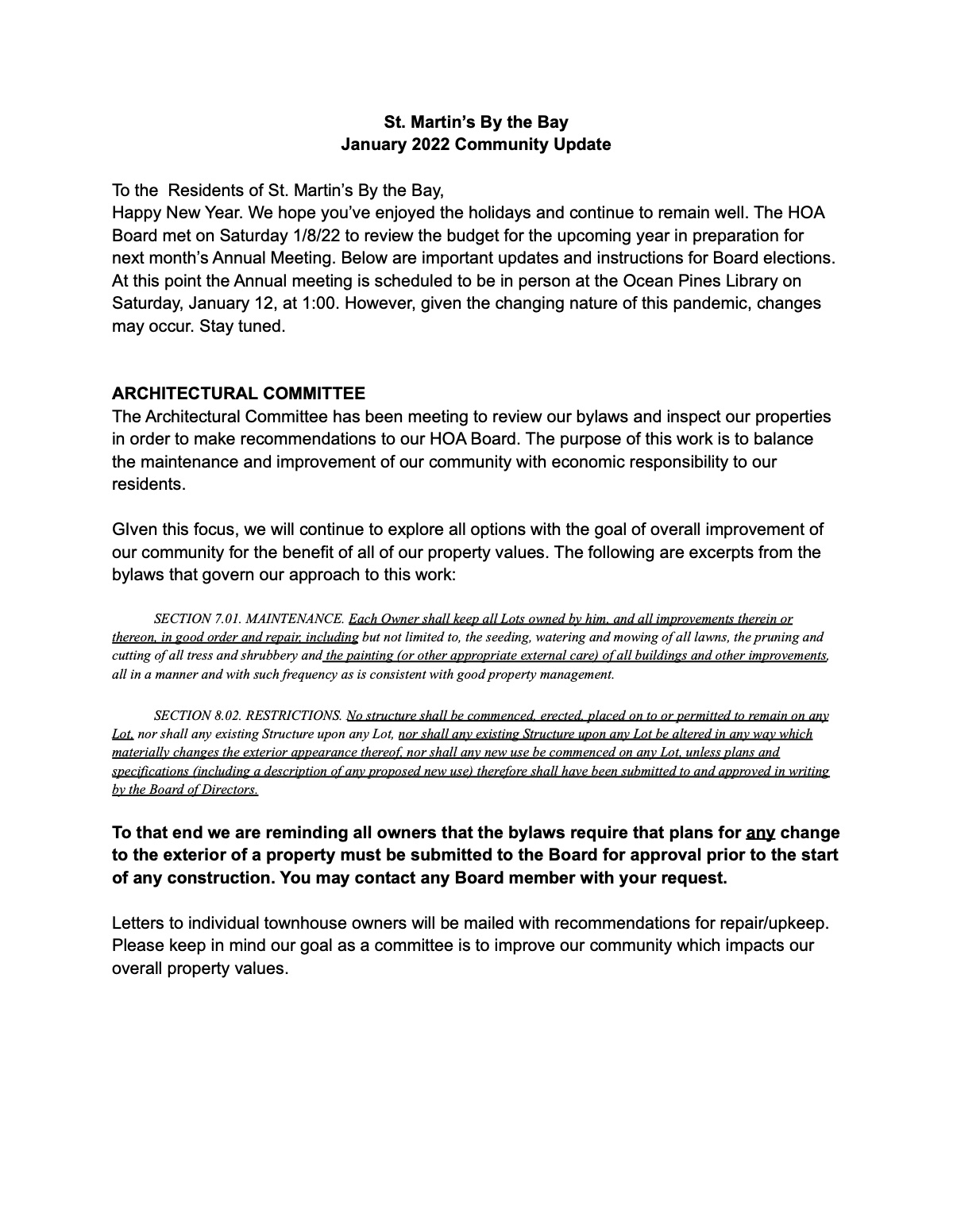 Official page of ballot - instructions and information