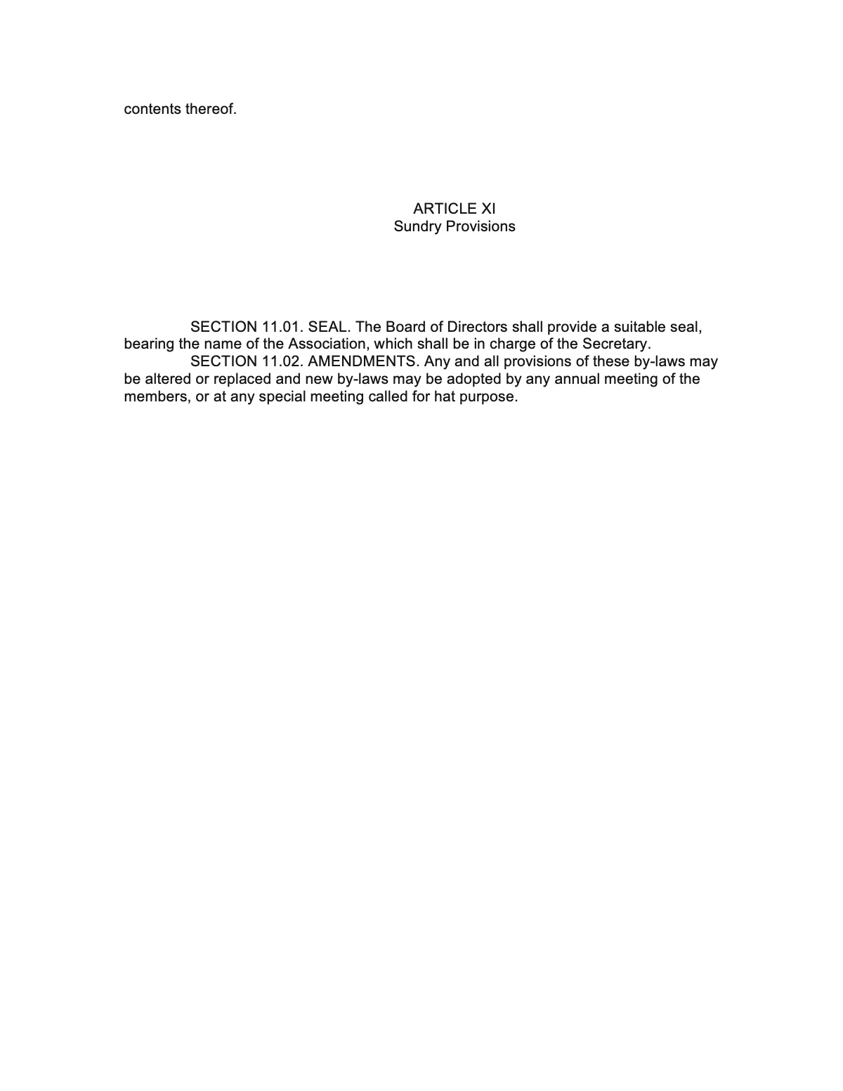 Official page of bylaws