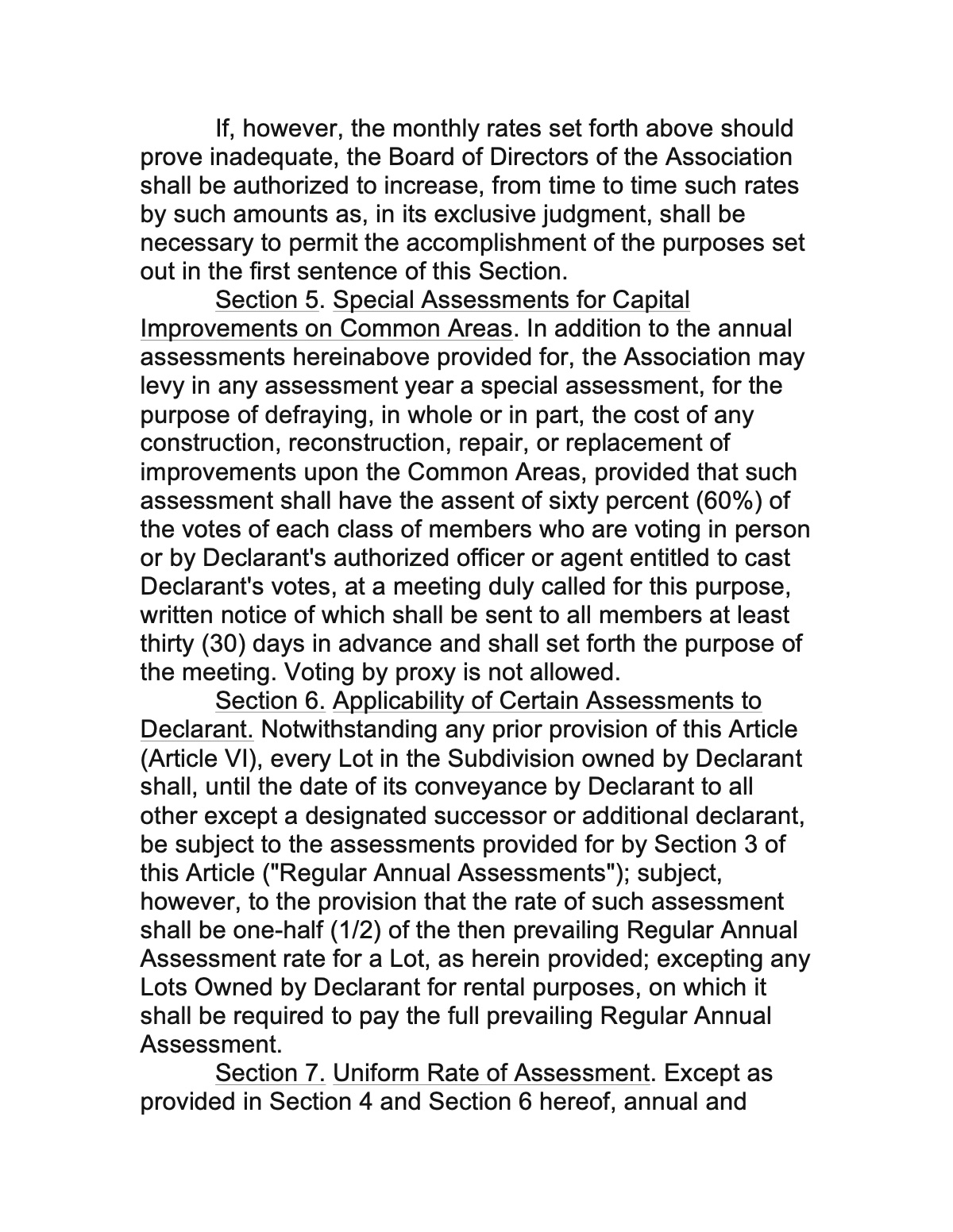 Official page of decliration
