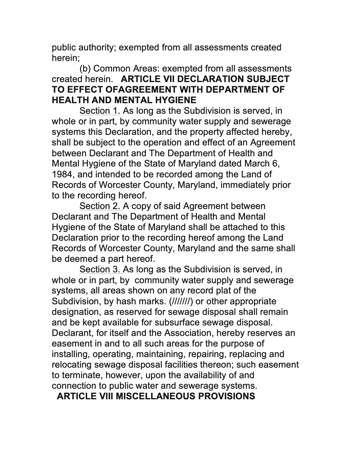 Official page of decliration