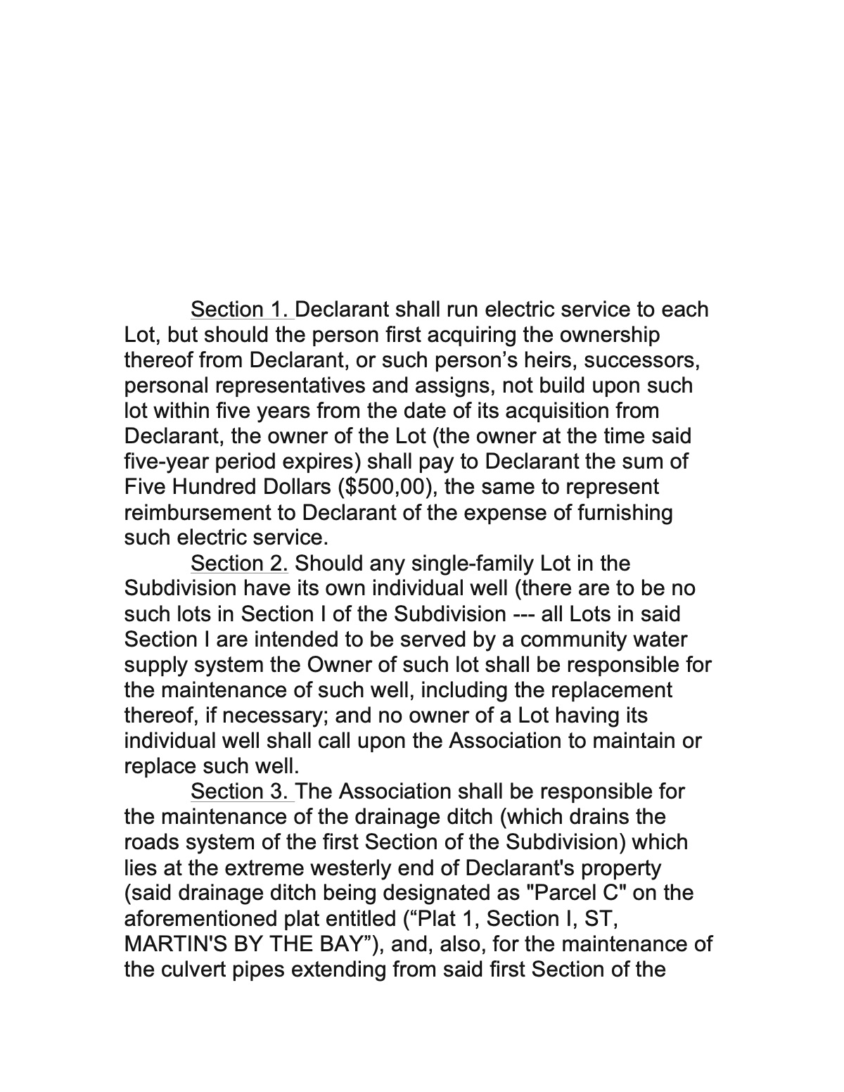 Official page of decliration