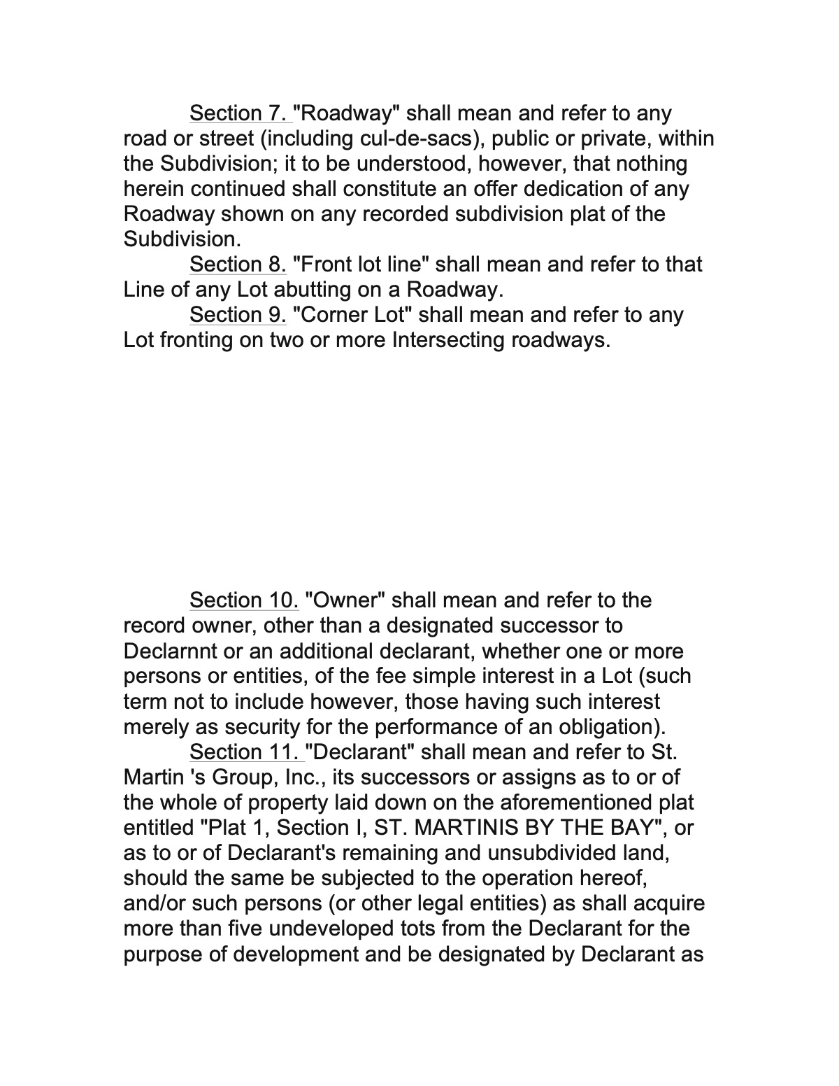 Official page of decliration