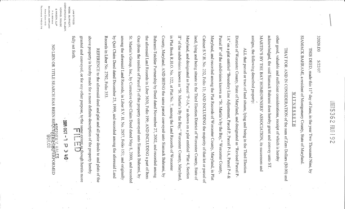 Official page of deeds