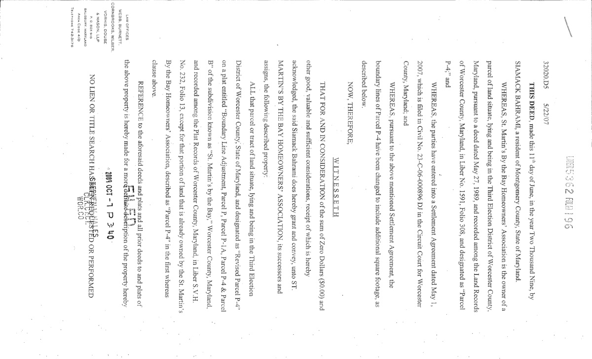 Official page of deeds