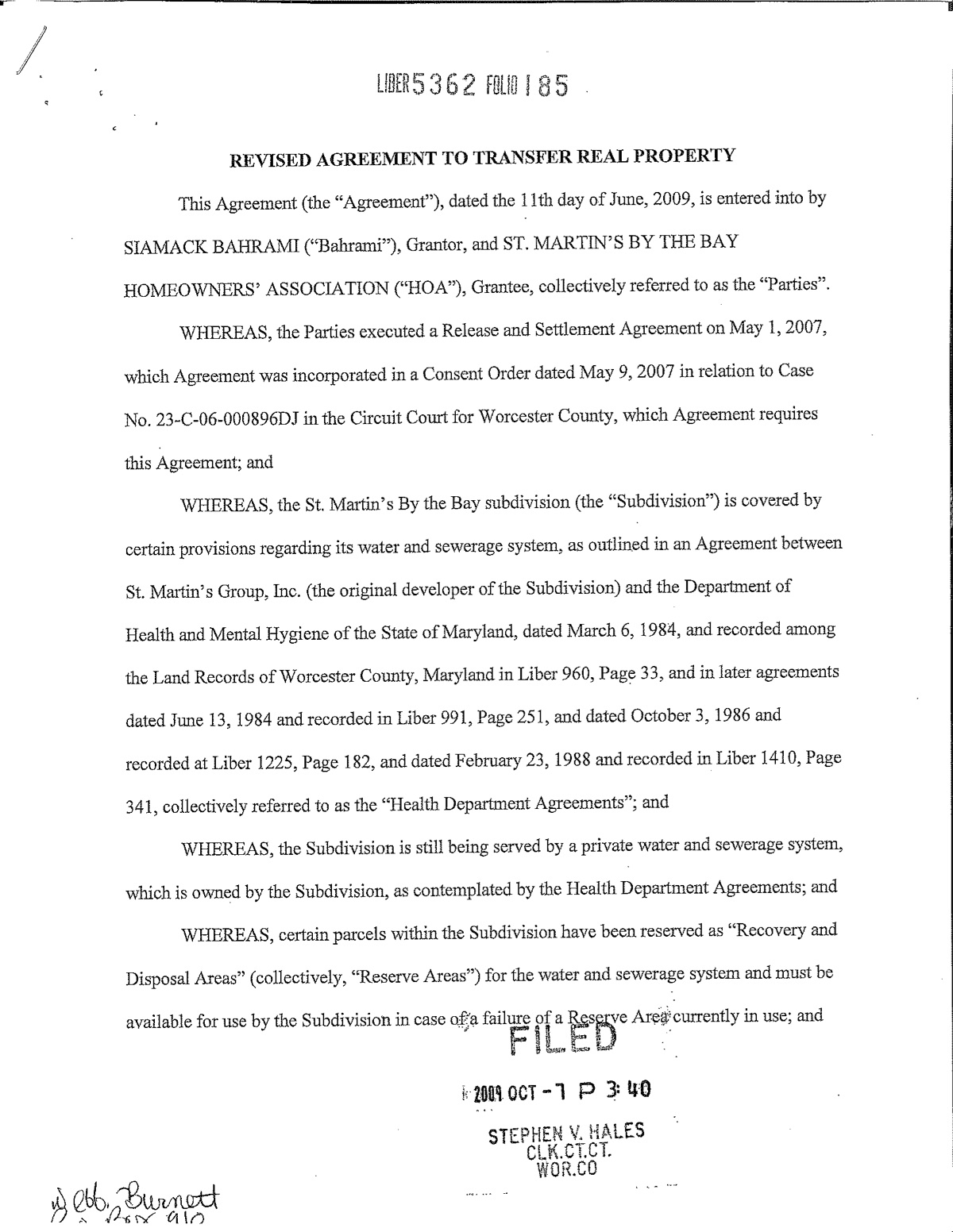 Official page of deeds