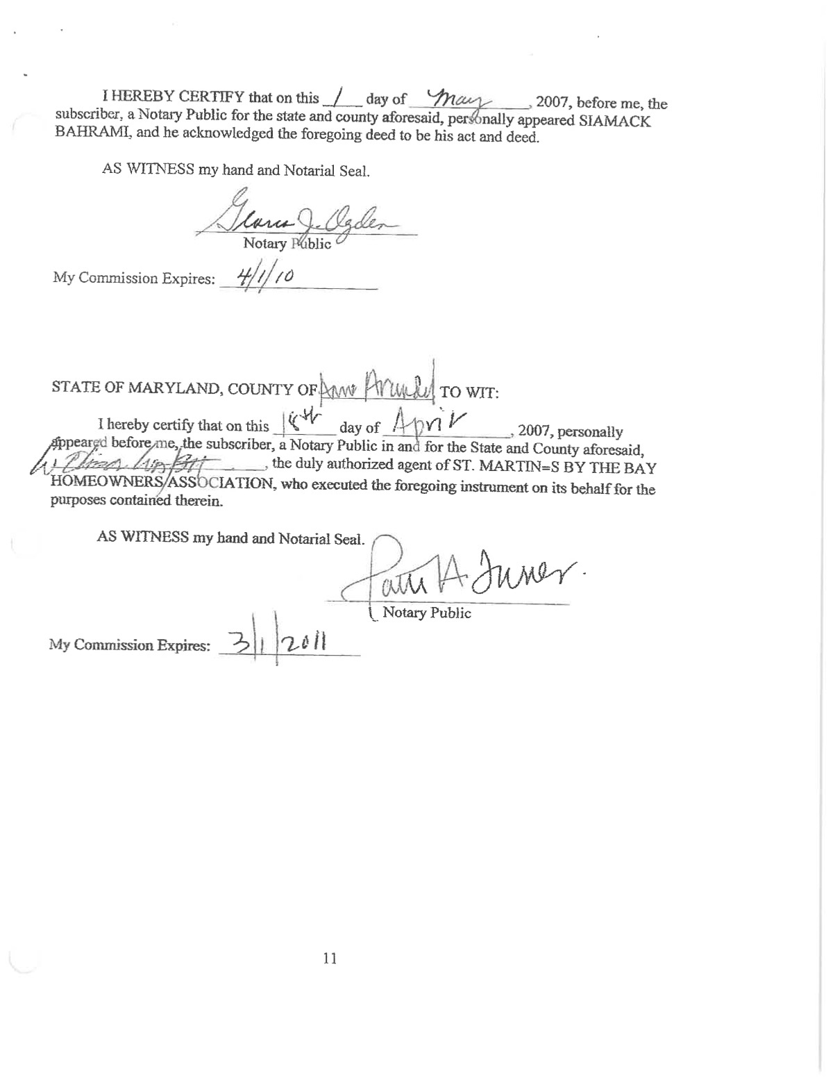 Official page of dock agreement