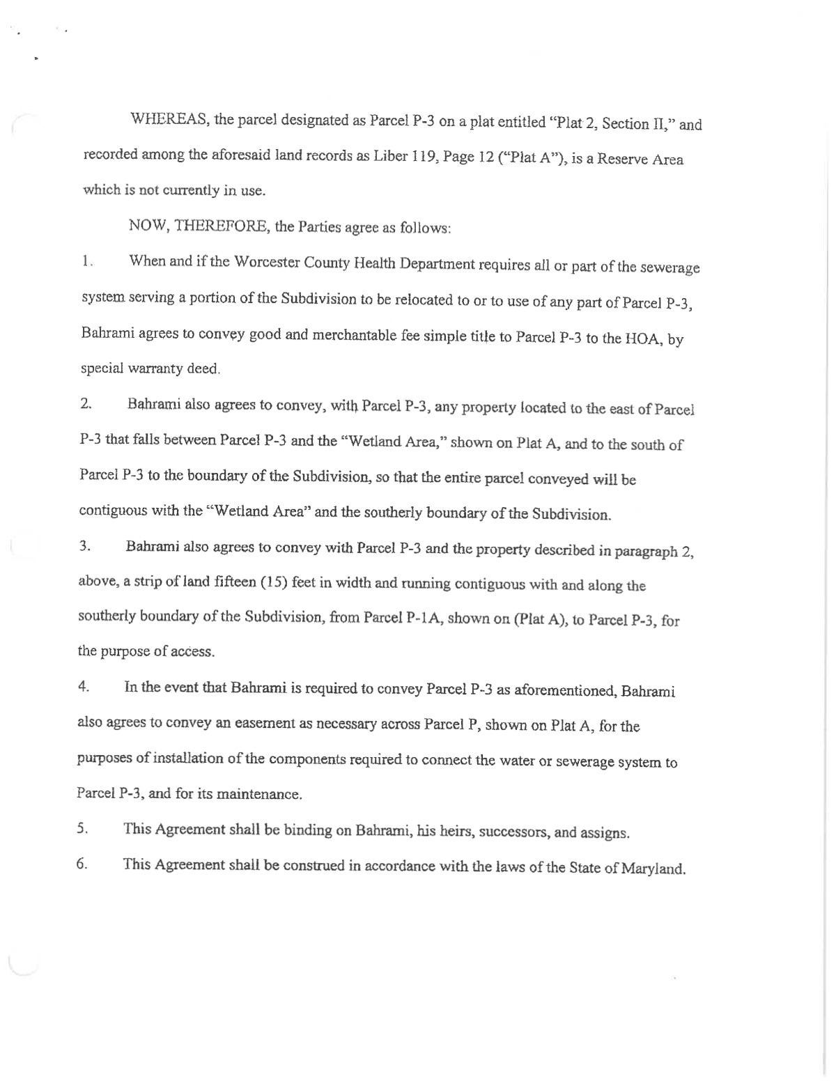Official page of dock agreement