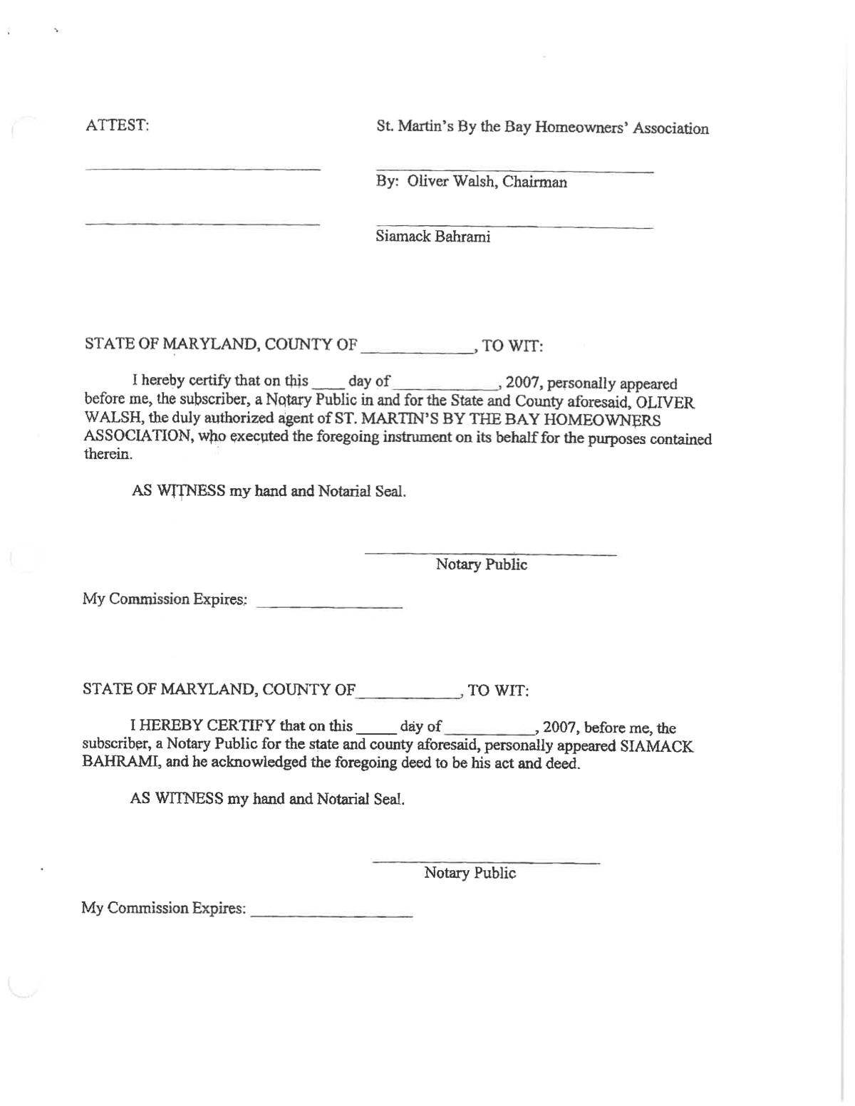 Official page of dock agreement