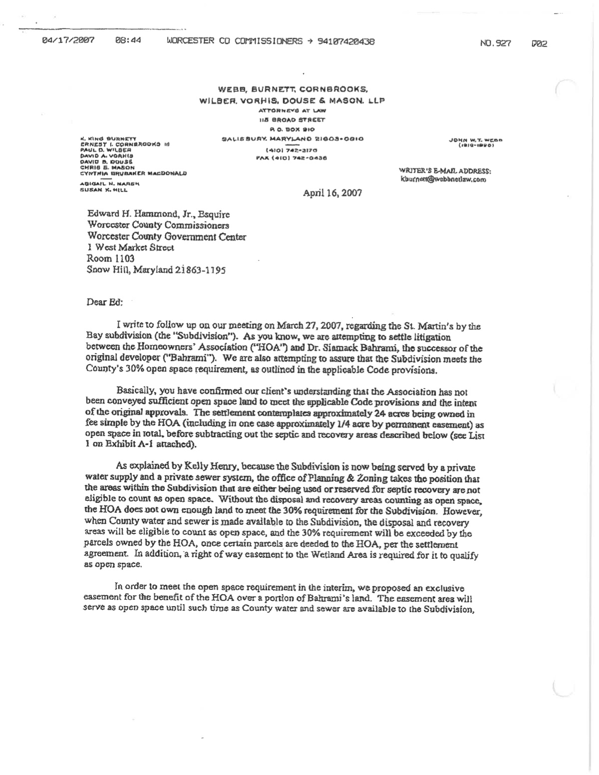 Official page of dock agreement