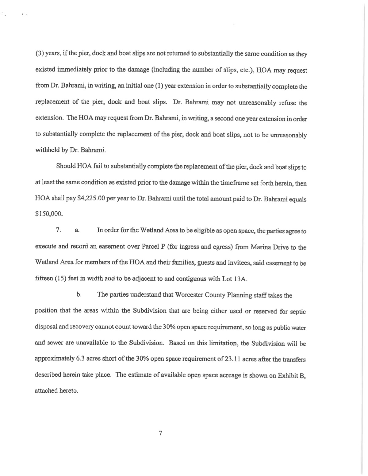 Official page of dock agreement