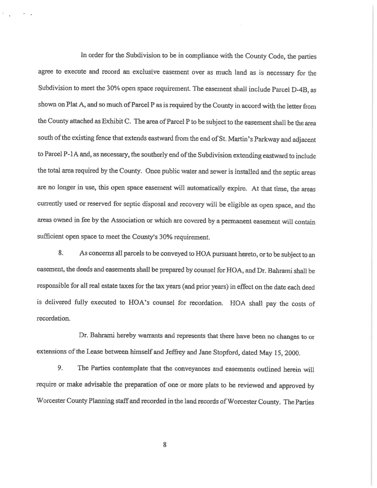 Official page of dock agreement
