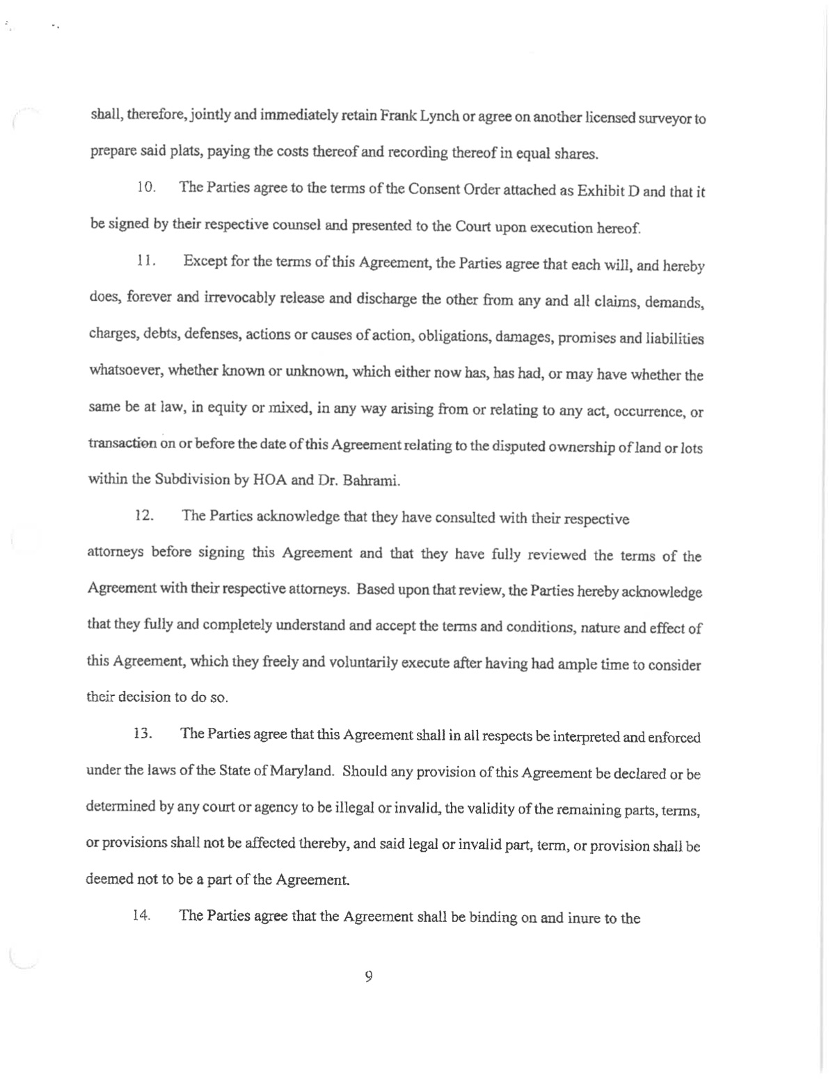 Official page of dock agreement