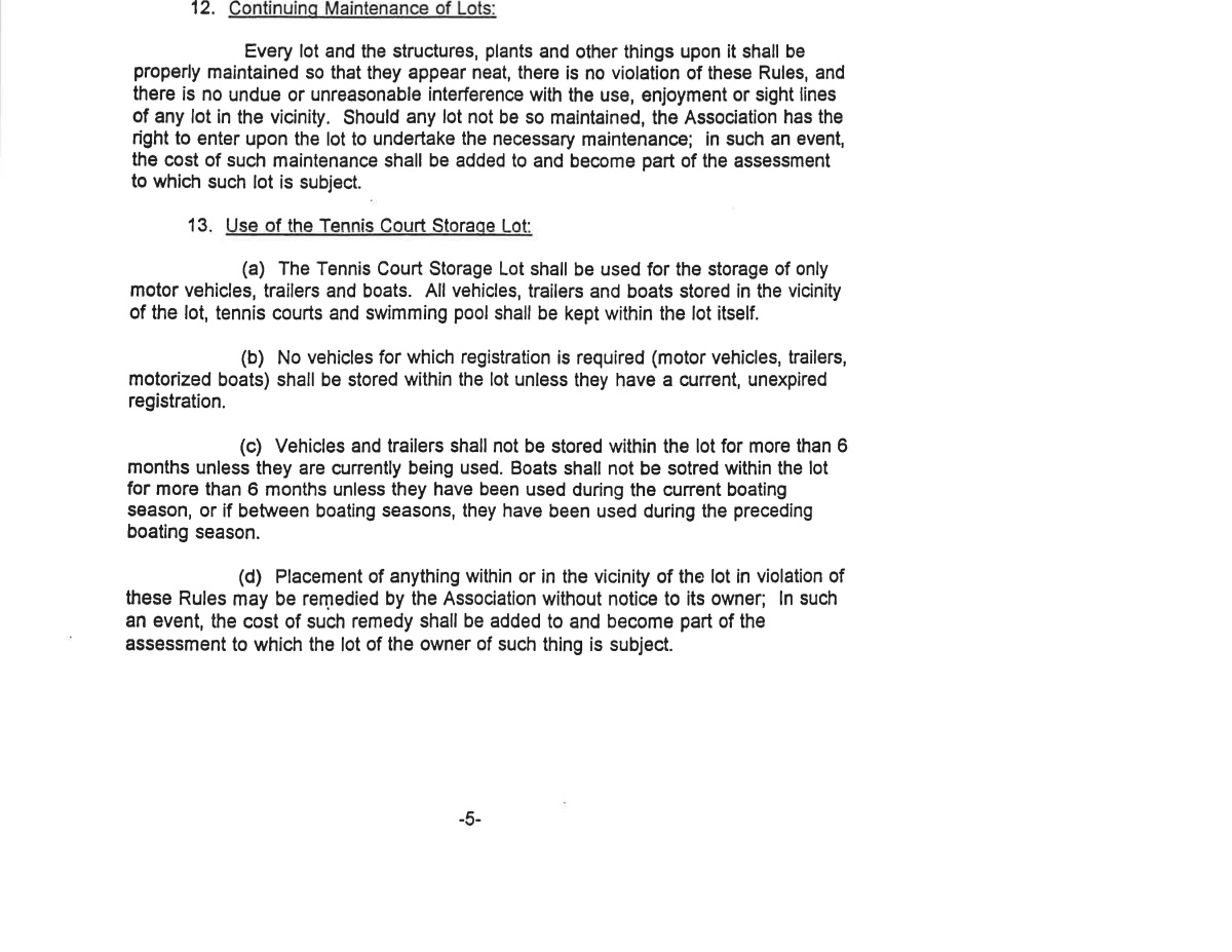 Official page of rules of architectural control or the st. martins by-the-bay homeowners association