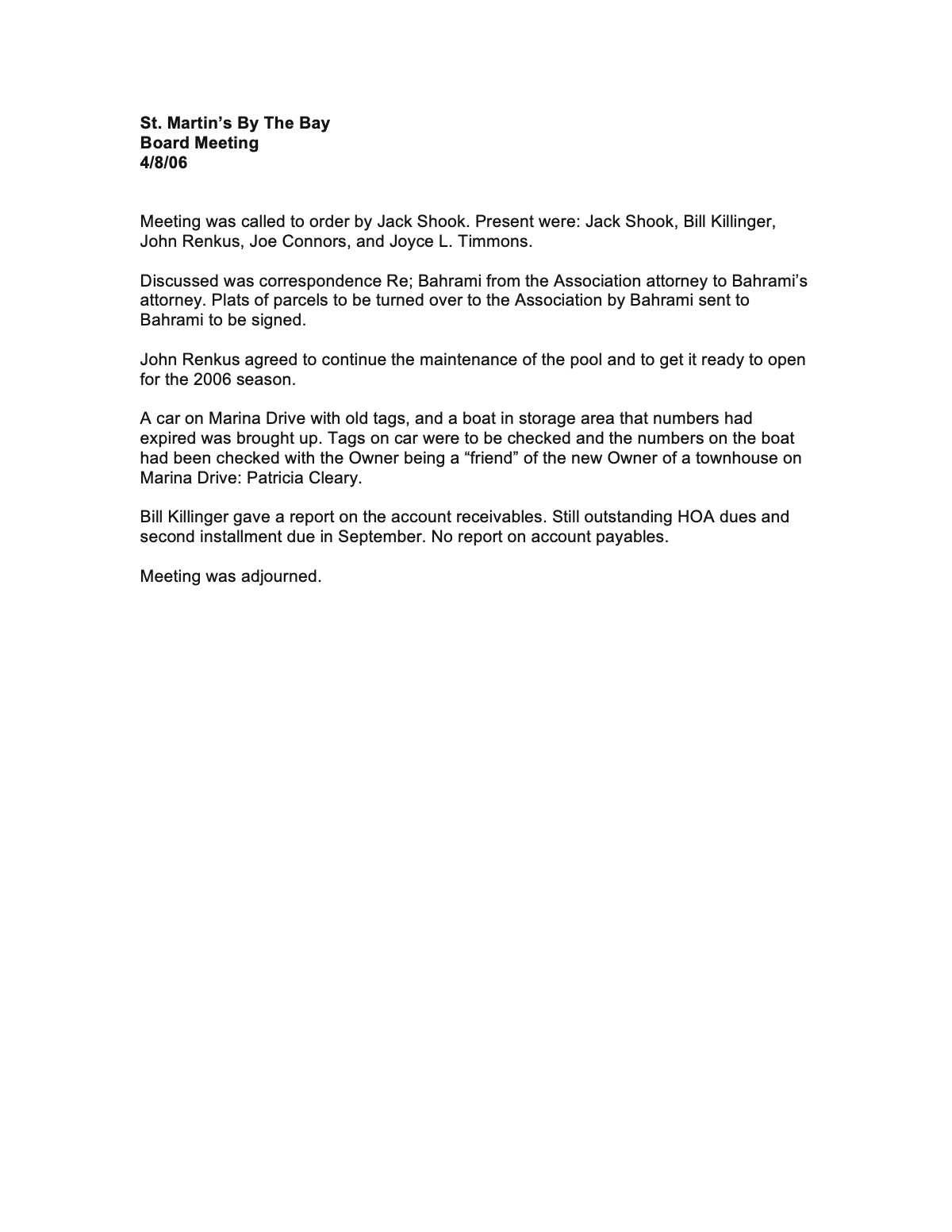 Official page 1 of April 8, 2006 · Minutes