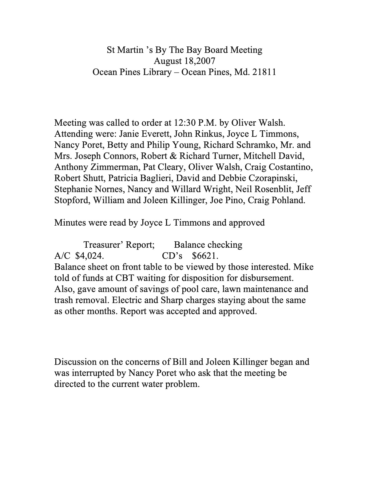 Official page 1 of September 18, 2007 · Minutes