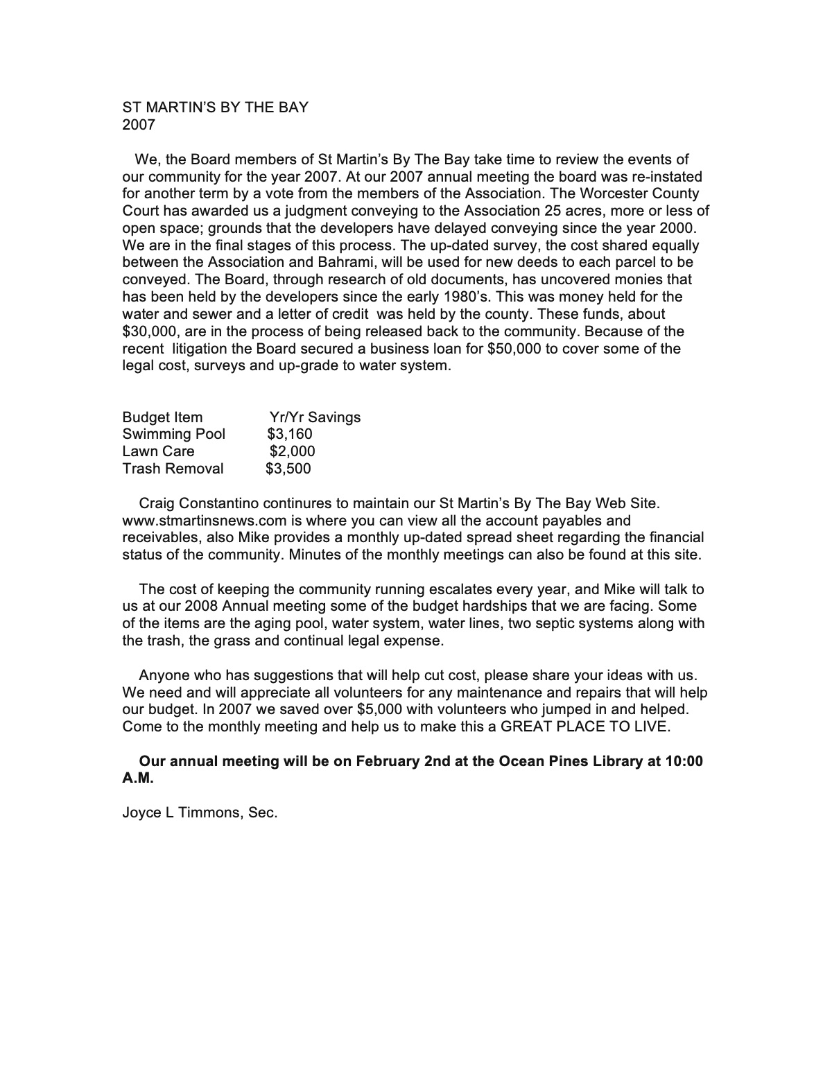 Official page 1 of 2007 · Year in review