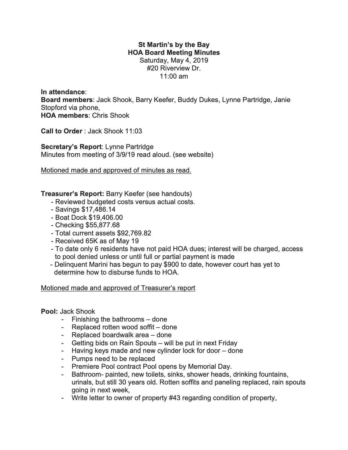 Official page 1 of May 4, 2019 · Minutes