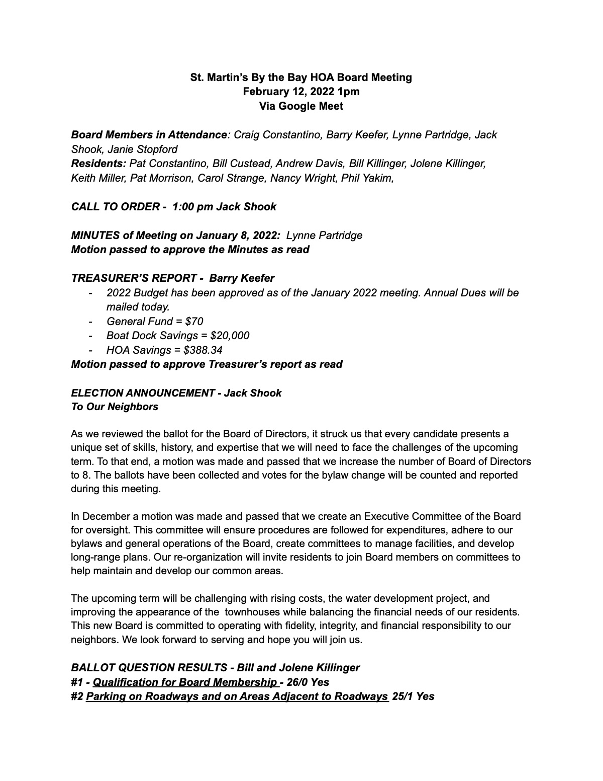 Official page 1 of February 12, 2022 · Agenda and minutes
