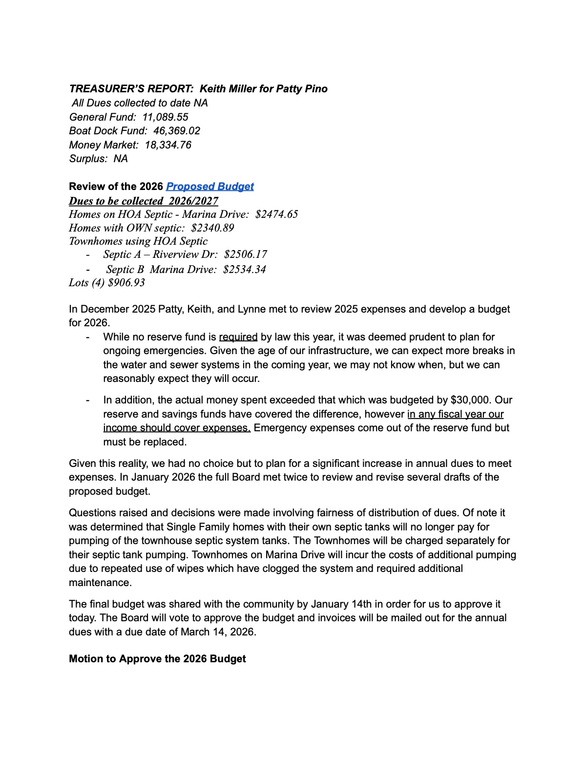 Official page 2 of February 14, 2026 · Annual meeting minutes