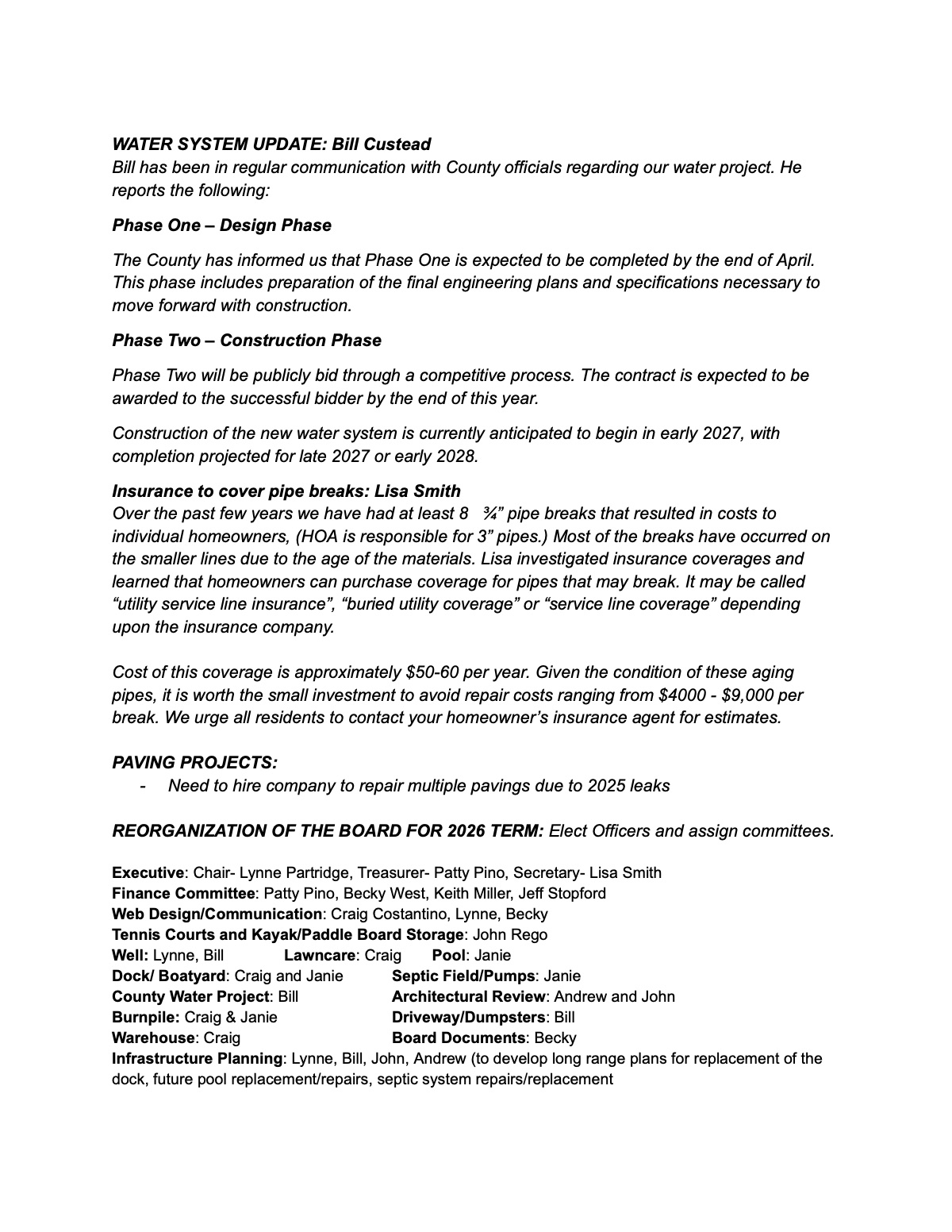 Official page 3 of February 14, 2026 · Annual meeting minutes